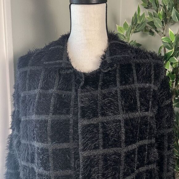 Mo:Vint Black Soft Cozy Open Cardigan Women's Size Medium - Picture 1 of 13